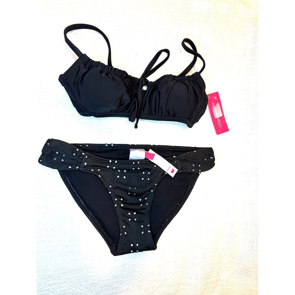 Xhilaration 2 piece Bikini Set - NEW - Black  size XS
